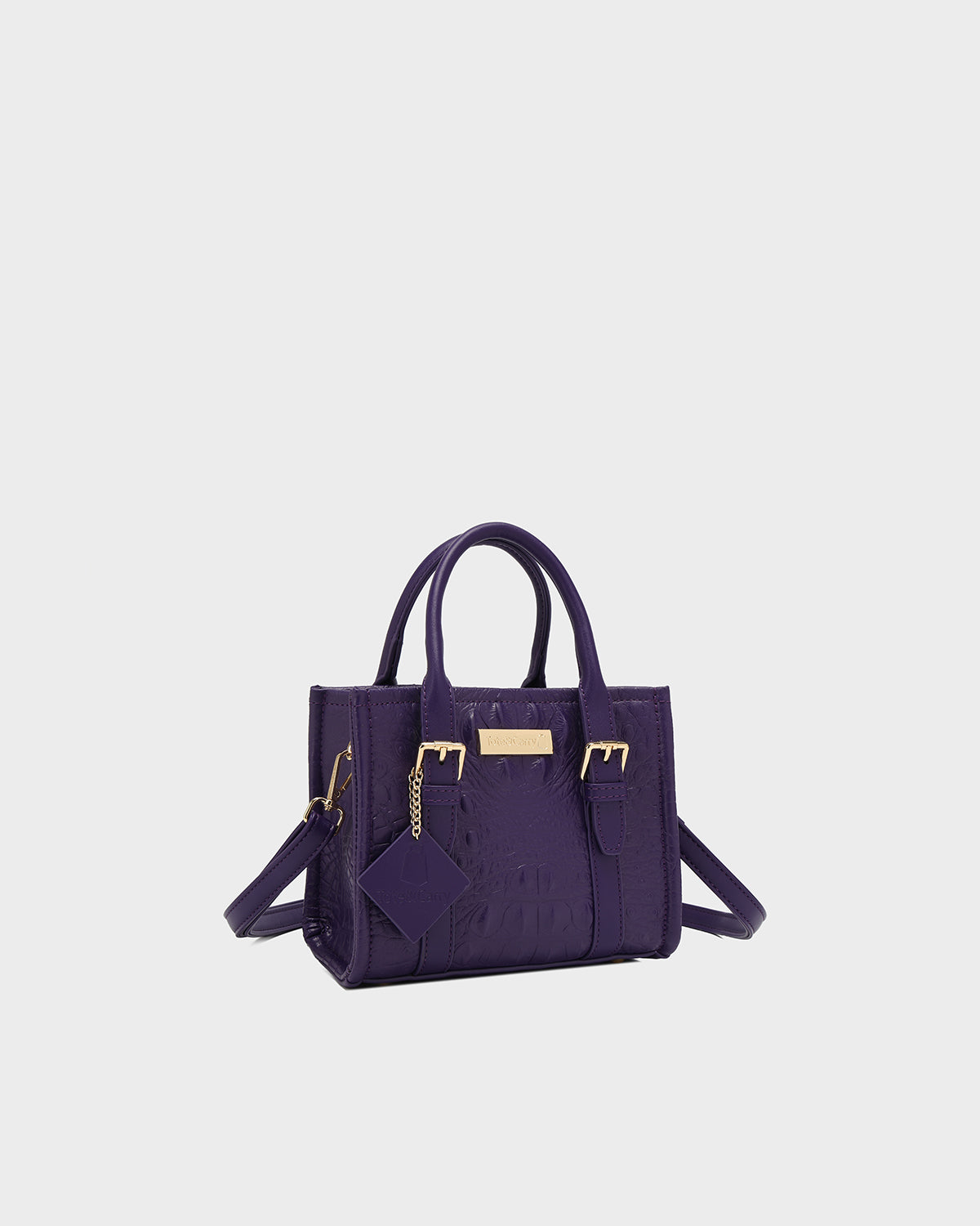 Statement Mini Tote Bag in Purple