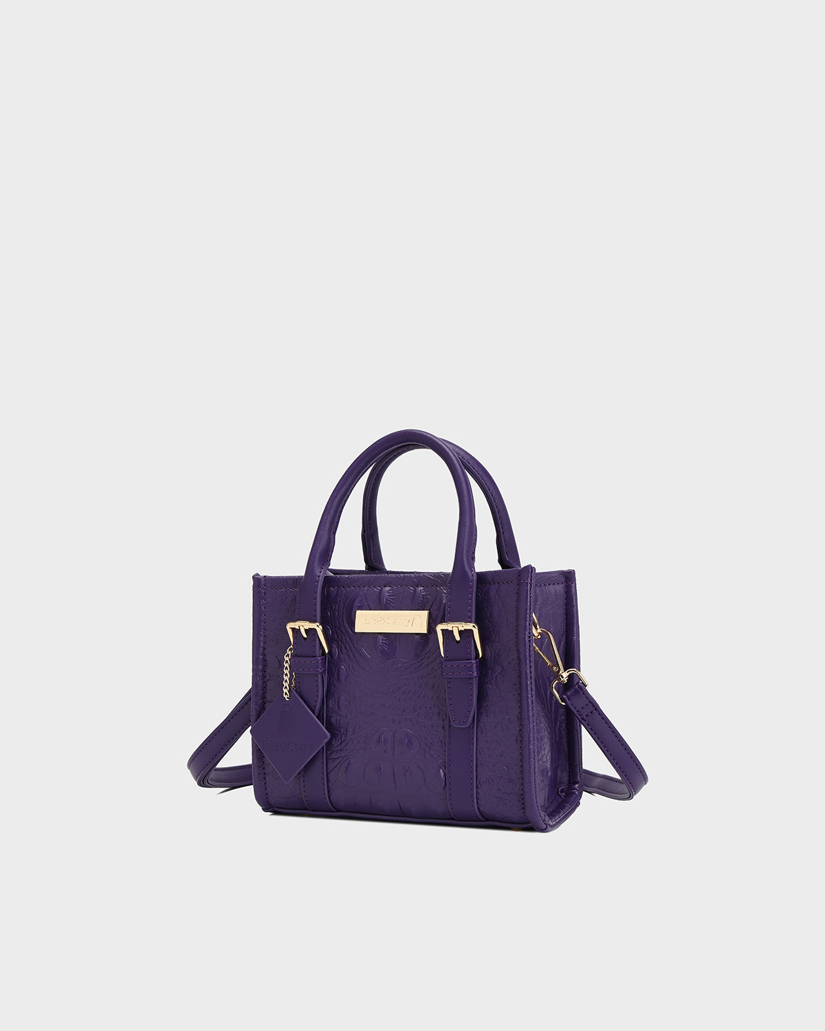 Statement Mini Tote Bag in Purple