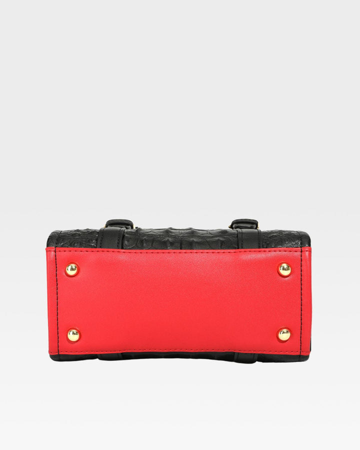 Apollo 2 Mini Tote Bag in Black Red Bottom