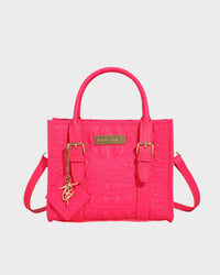Statement Mini Tote Bag in Neon Pink