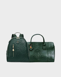 Statement Overnight Travel Set in Emerald Green