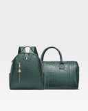 Statement Overnight Travel Set in Emerald Green