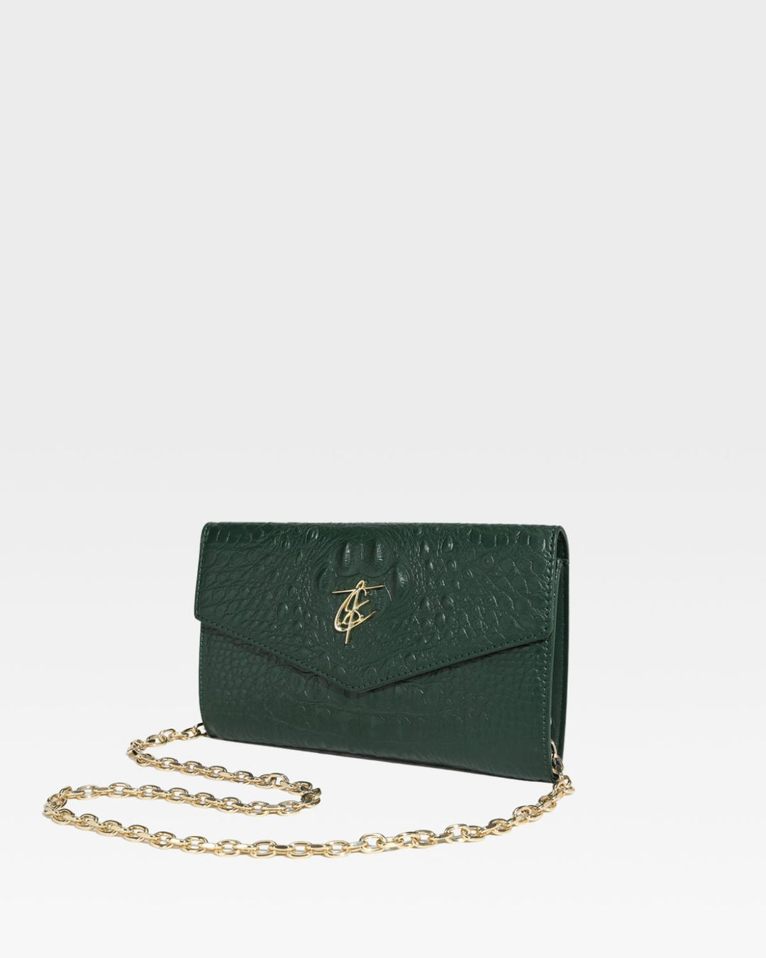 Apollo 2 Clutch Shoulder Bag in Emerald Green