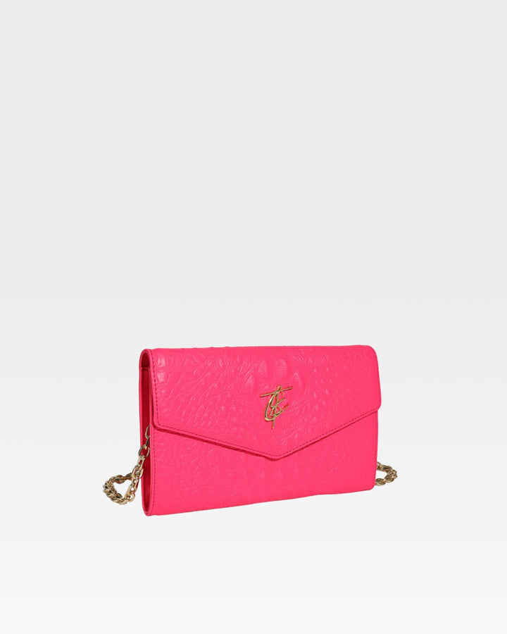 Apollo 2 Clutch Shoulder Bag in Neon Pink