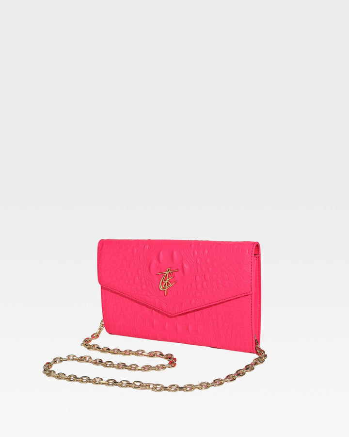 Apollo 2 Clutch Shoulder Bag in Neon Pink