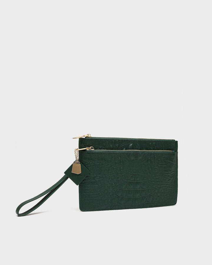 Apollo 2 Clutch Purse in Emerald Green