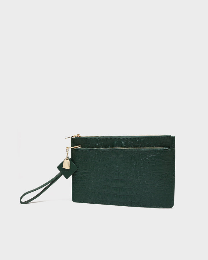 Apollo 2 Clutch Purse in Emerald Green