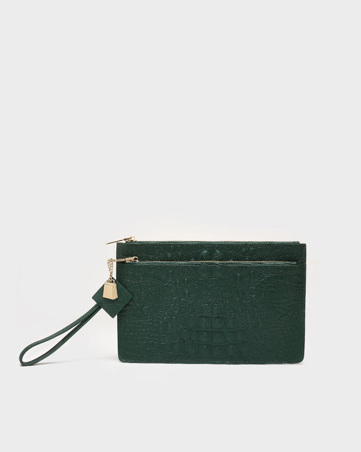 Apollo 2 Clutch Purse in Emerald Green