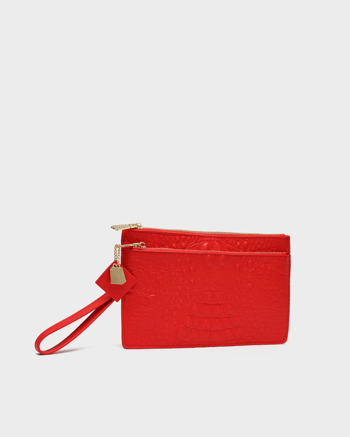 Apollo 2 Clutch Purse in Red