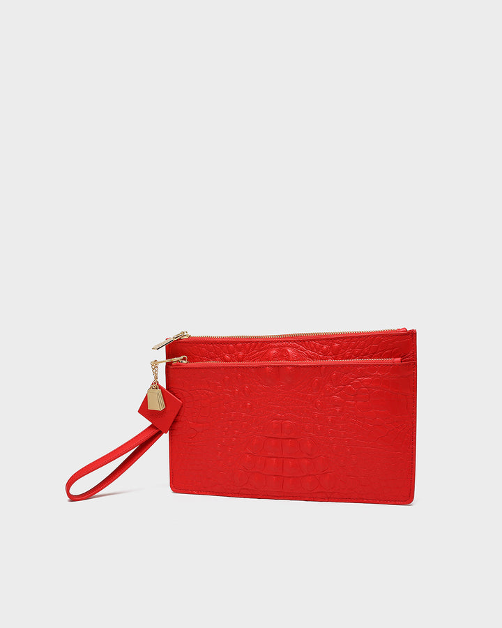 Apollo 2 Clutch Purse in Red