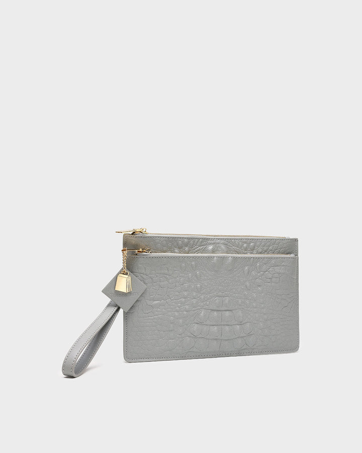 Apollo 2 Clutch Purse in Grey