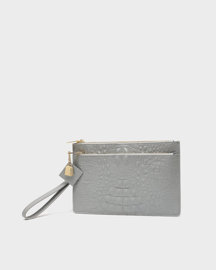 Apollo 2 Clutch Purse in Grey