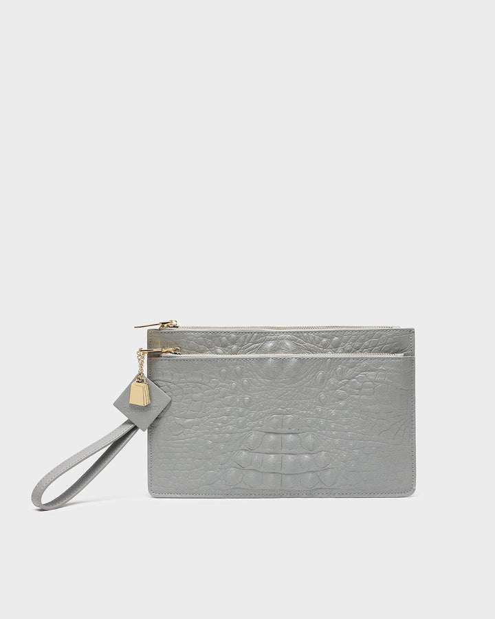 Apollo 2 Clutch Purse in Grey