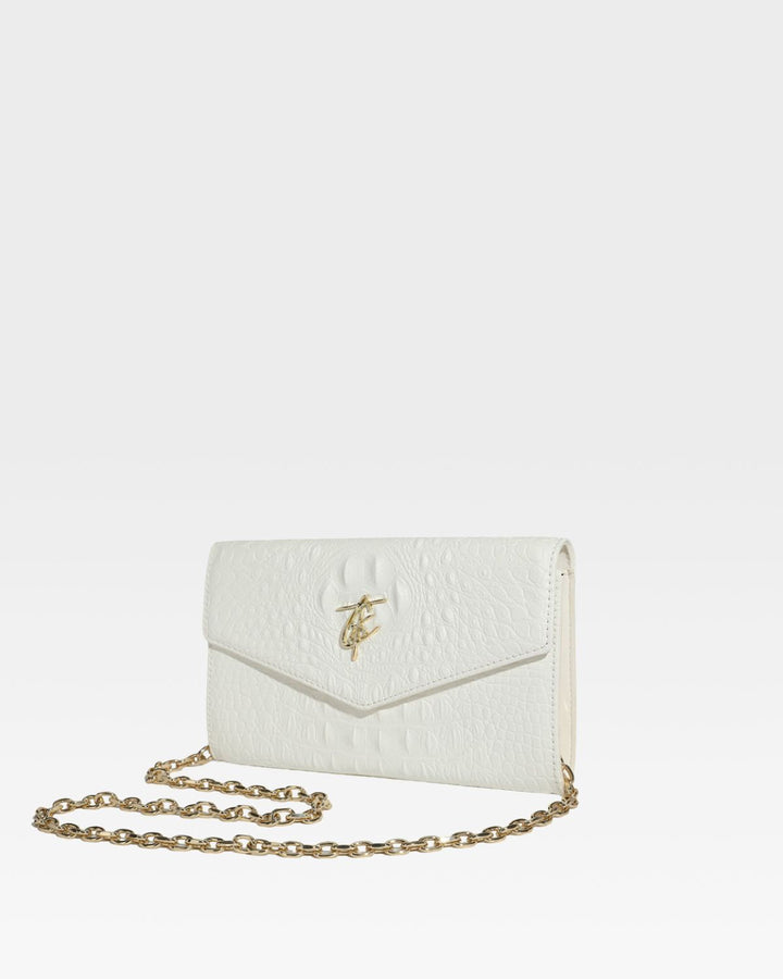 Apollo 2 Clutch Shoulder Bag in White