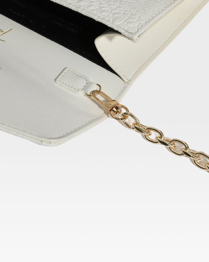 Apollo 2 Clutch Shoulder Bag in White