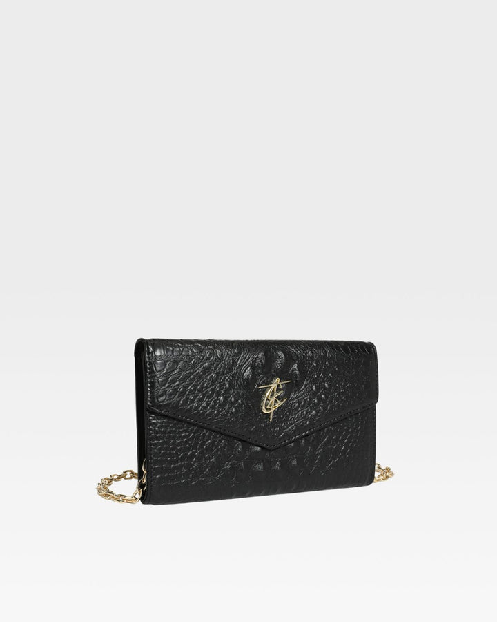 Apollo 2 Clutch Shoulder Bag in Black