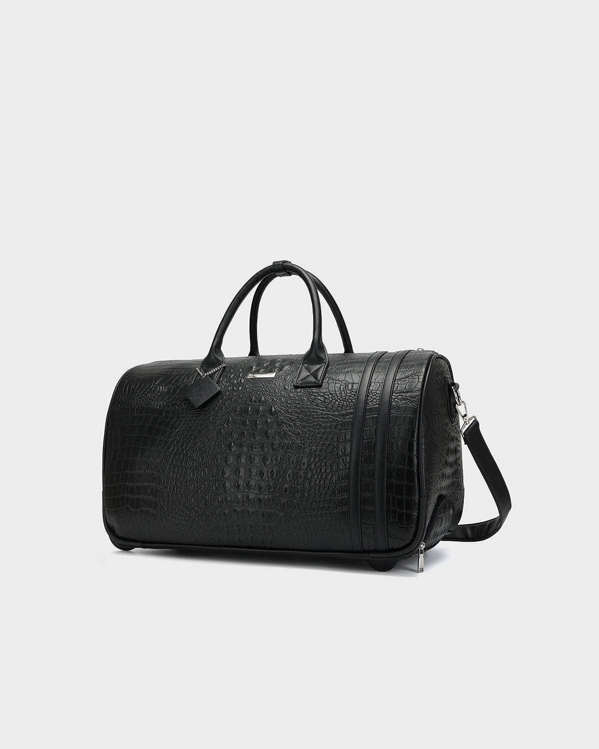 Statement Rolling Duffle Bag in Black