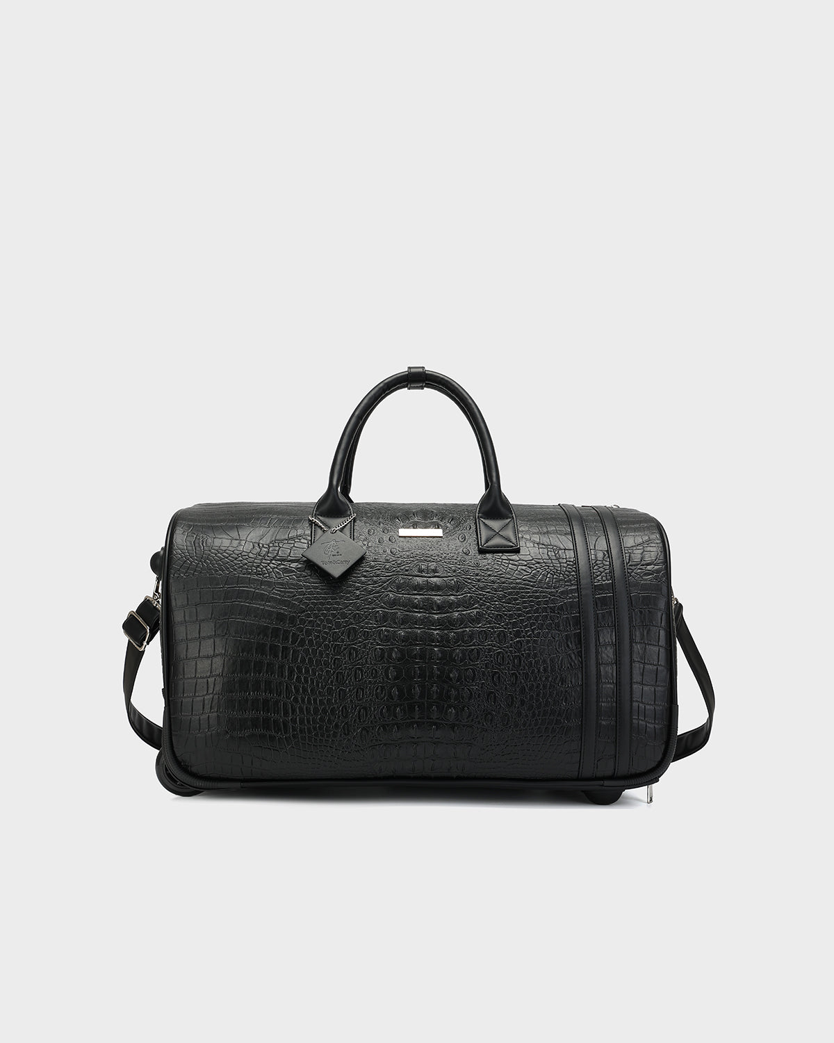 Statement Rolling Duffle Bag in Black