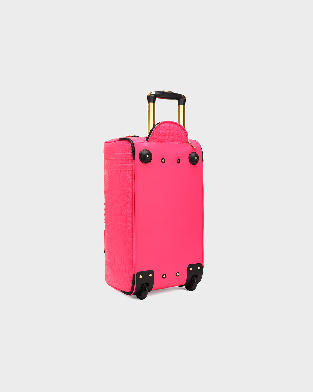 Statement Rolling Duffle Bag in Neon Pink