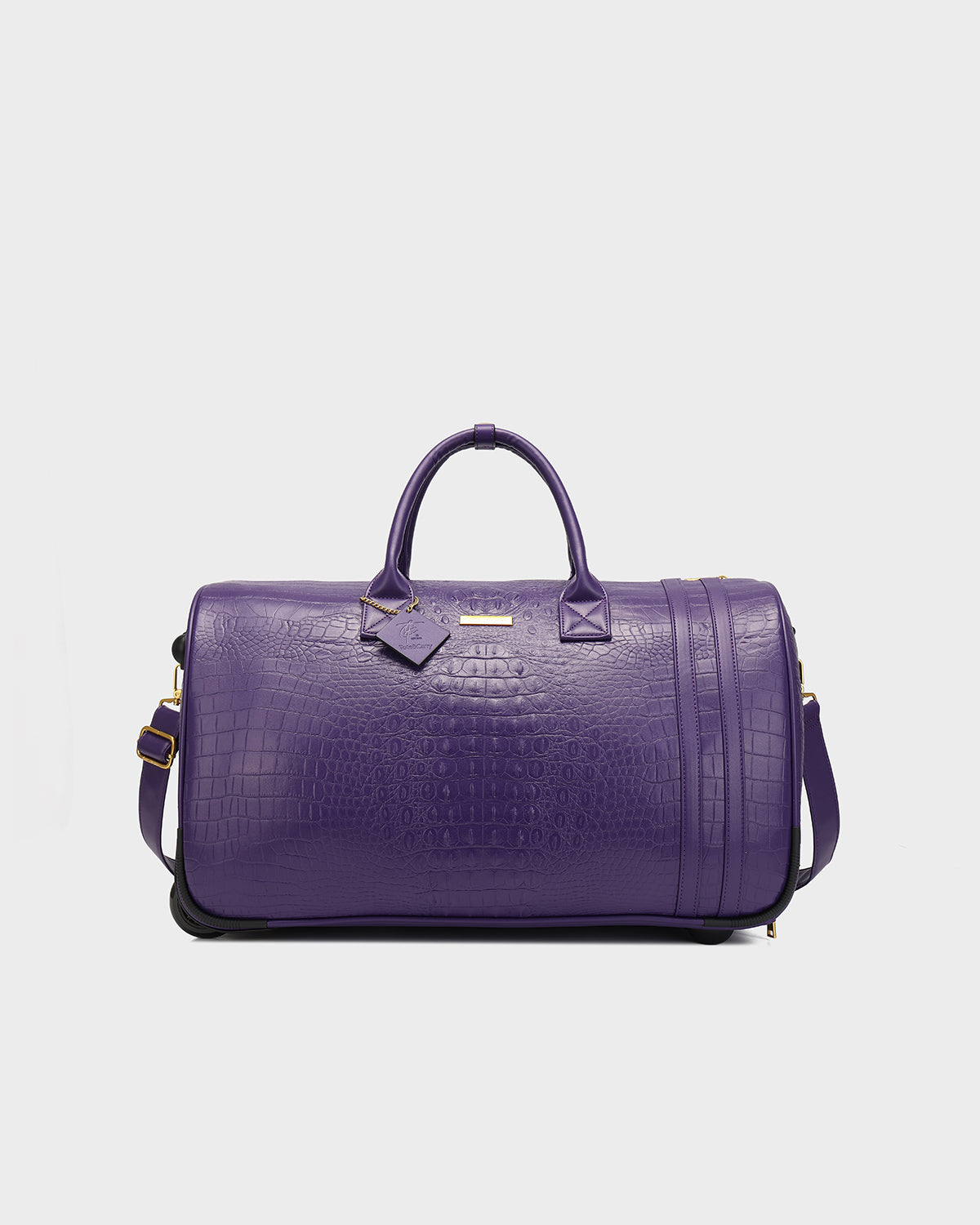 Statement Rolling Duffle Bag in Purple