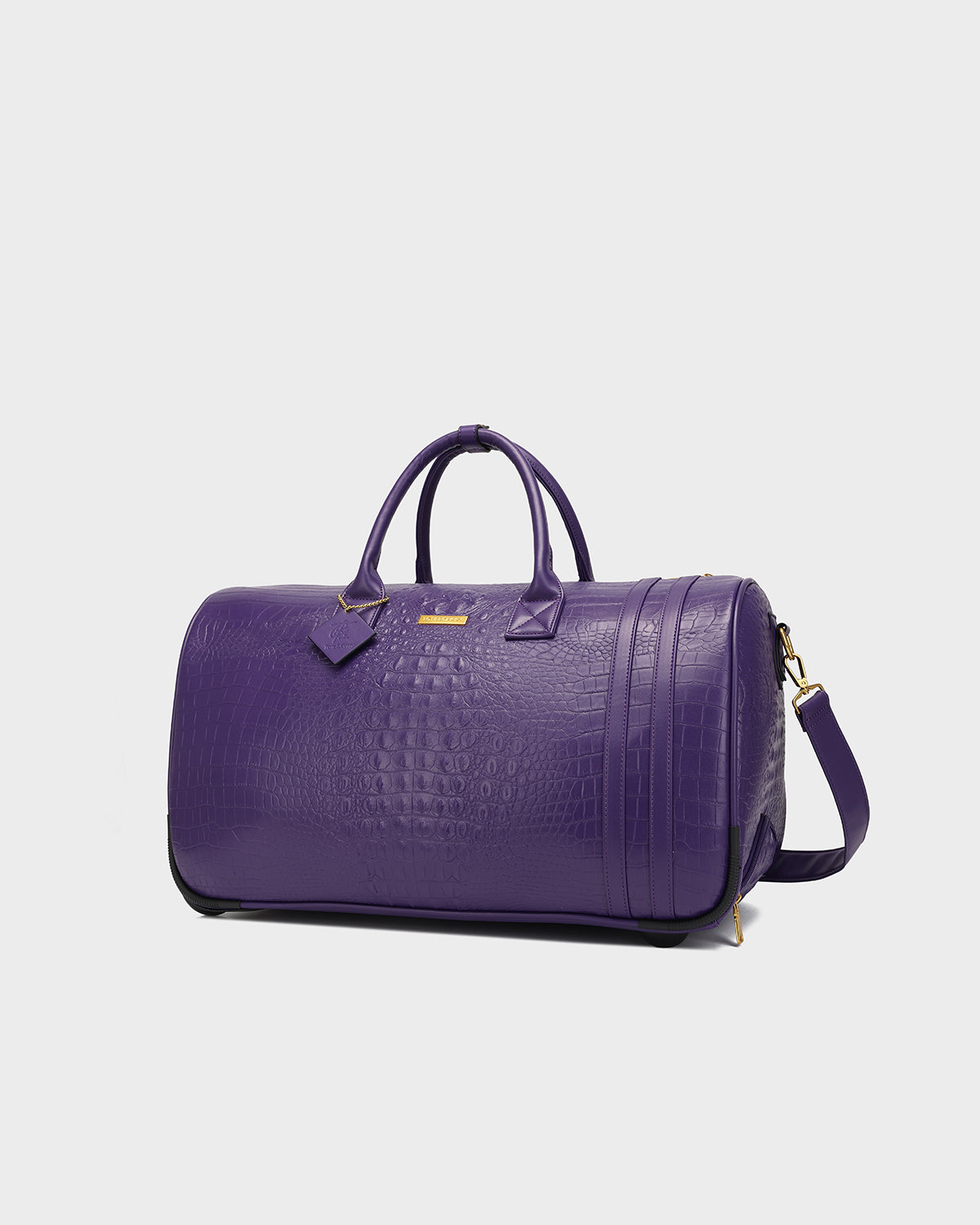 Statement Rolling Duffle Bag in Purple
