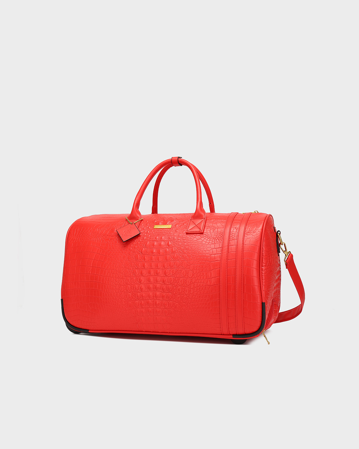 Statement Rolling Duffle Bag in Red
