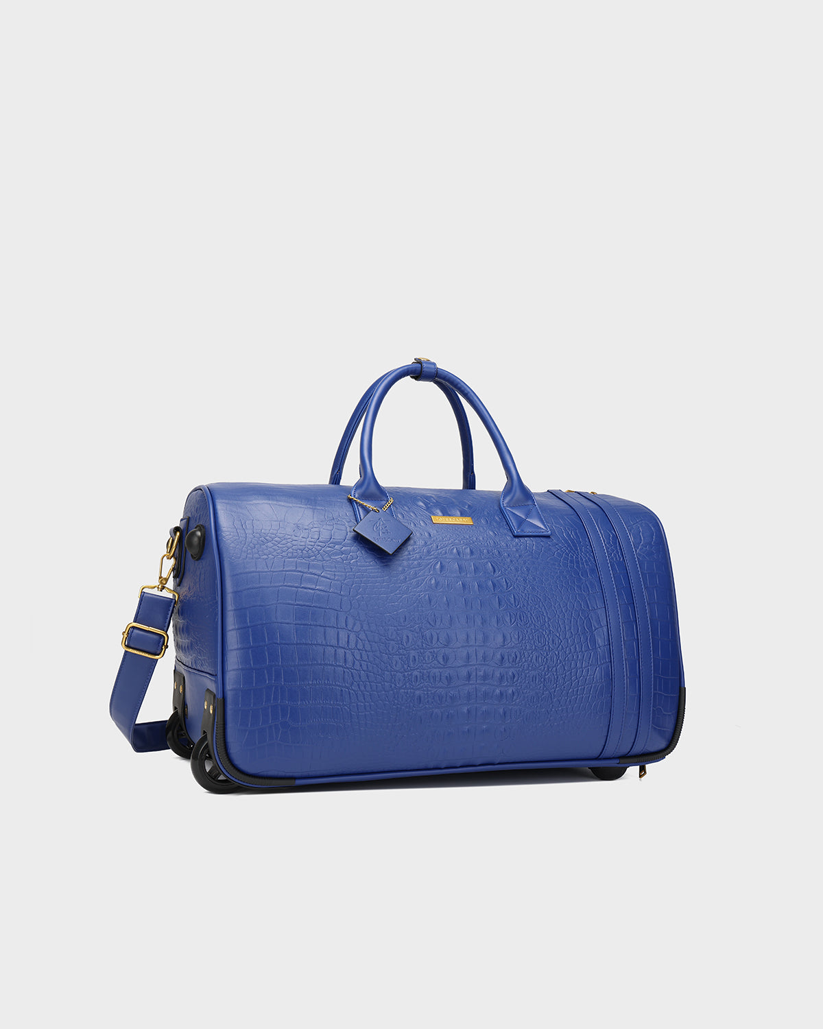 Statement Rolling Duffle Bag in Royal Blue