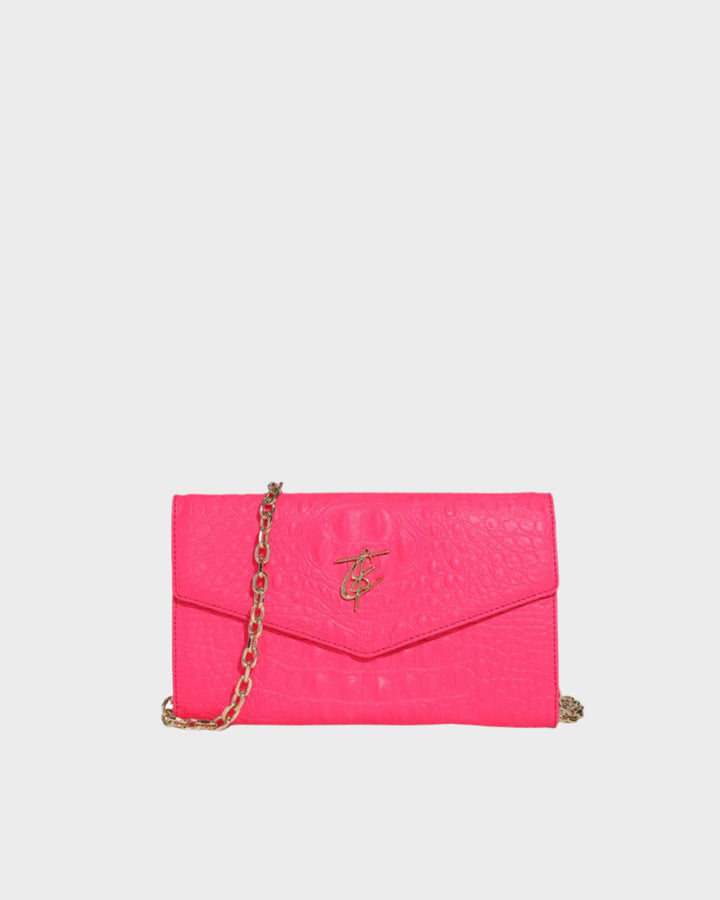 Apollo 2 Clutch Shoulder Bag in Neon Pink