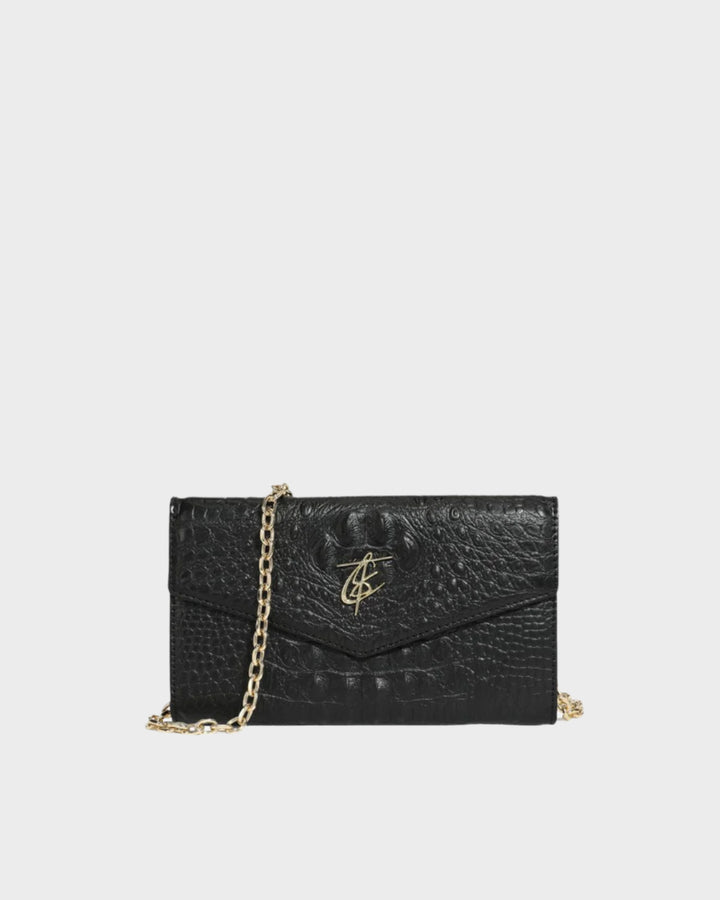 Apollo 2 Clutch Shoulder Bag in Black