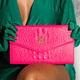 Statement Shoulder Purse in Neon Pink