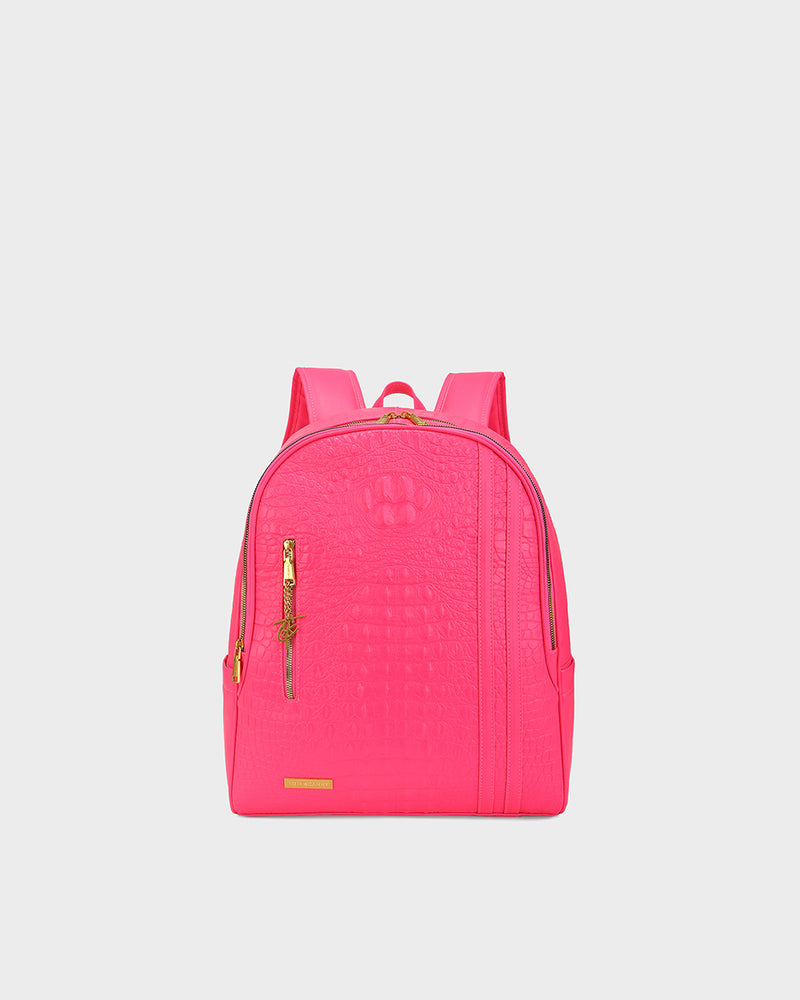 Statement Traveler Backpack in Neon Pink