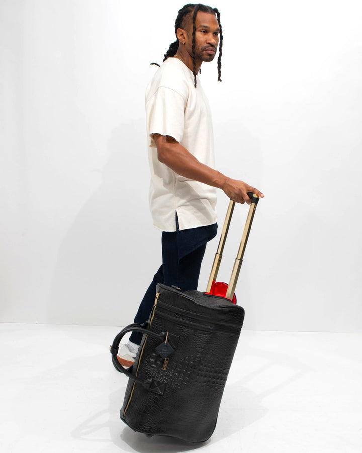 Apollo 2 Rolling Duffle Bag in Black