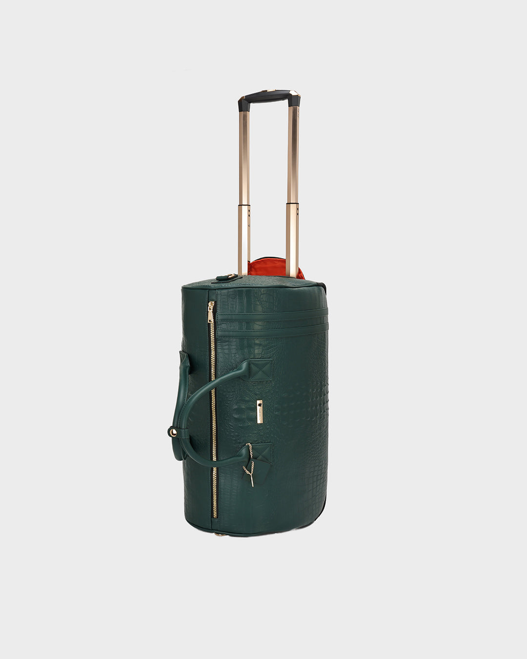 Statement Traveler Rolling Duffle in Emerald Green