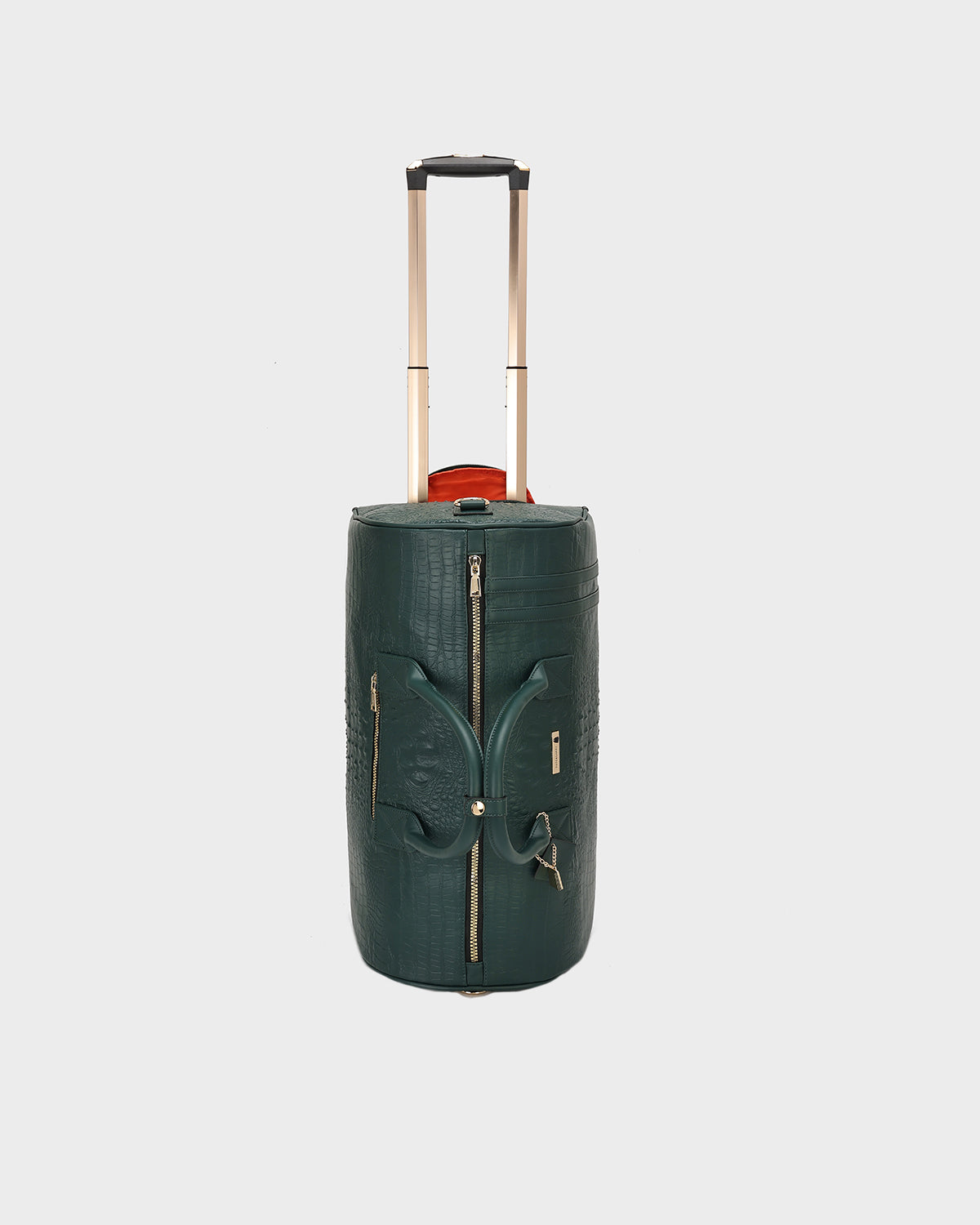 Statement Traveler Rolling Duffle in Emerald Green V1