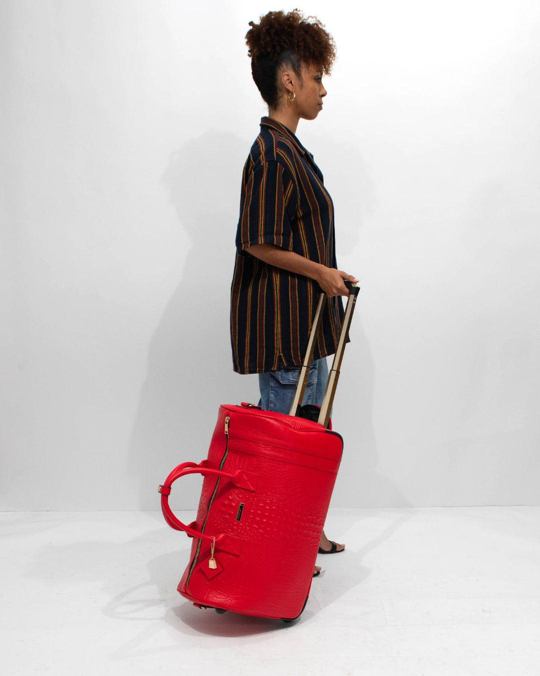 Apollo 2 Rolling Duffle Bag in Red