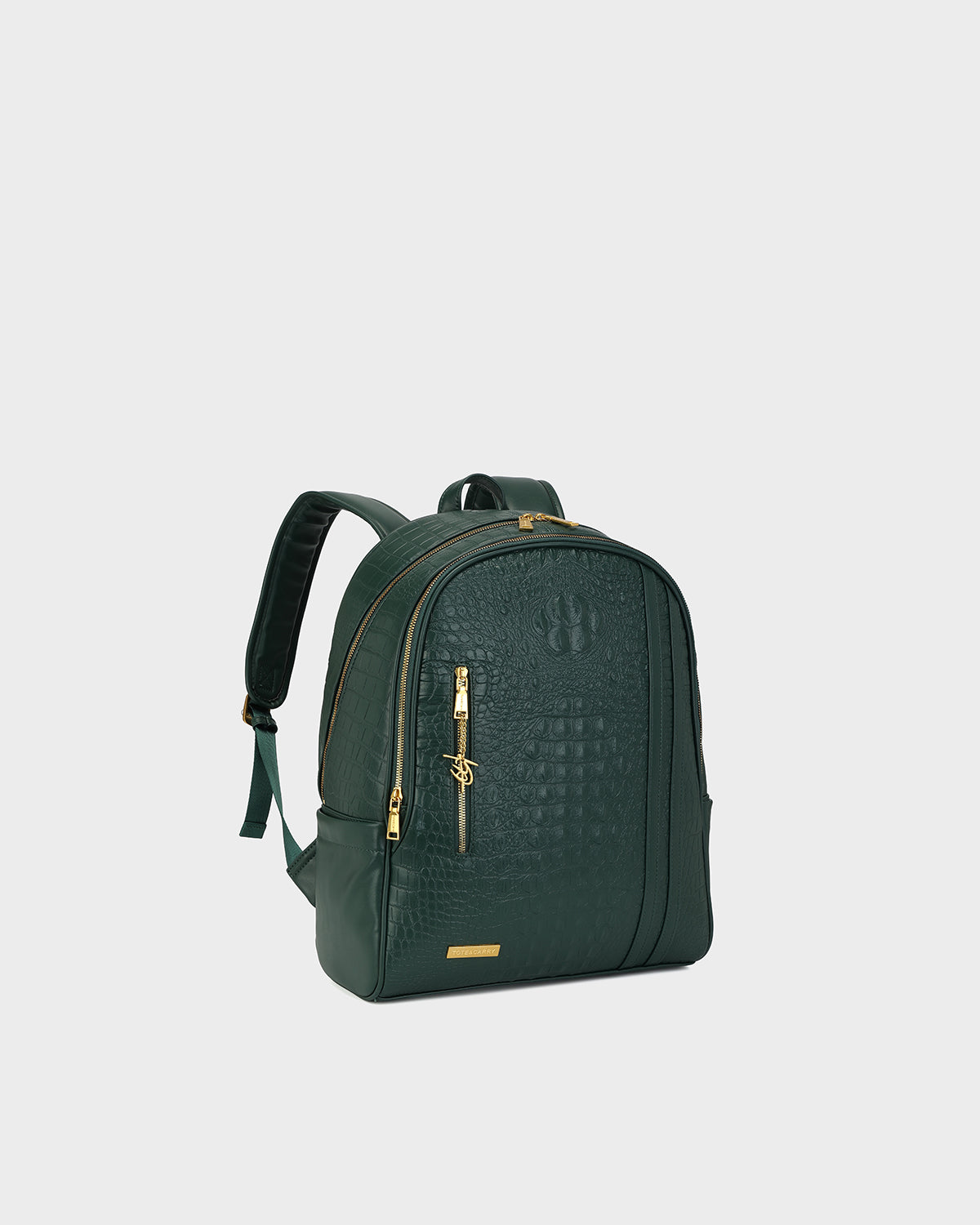Statement Traveler Rolling Duffle Set in Emerald Green