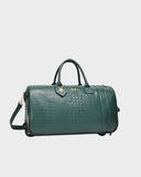 Statement Traveler Rolling Duffle in Emerald Green V1