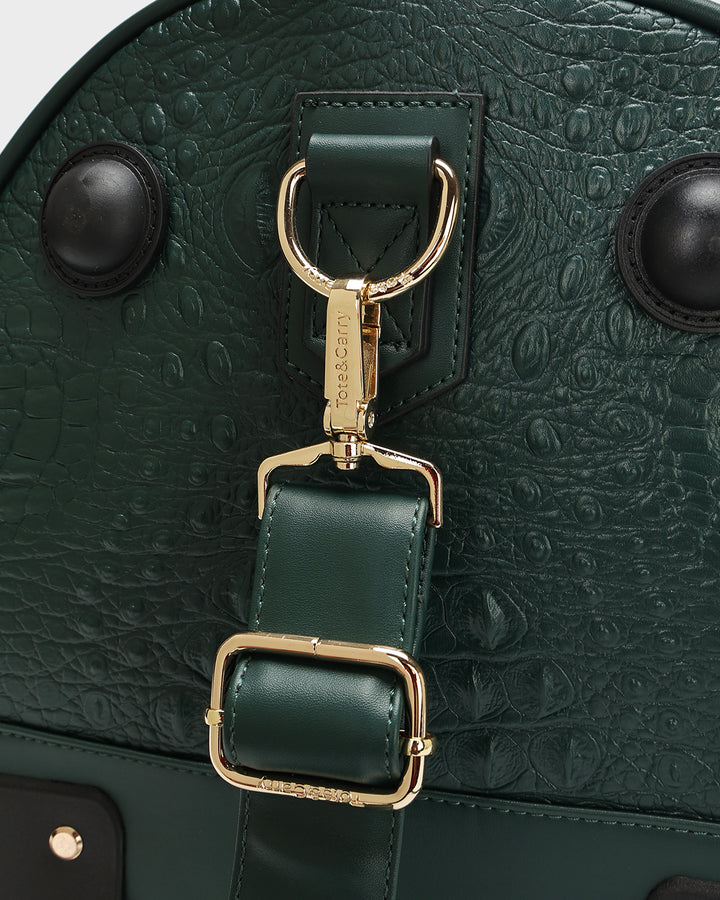 Statement Traveler Rolling Duffle Set in Emerald