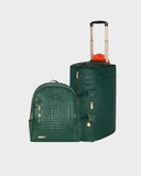Statement Traveler Rolling Duffle Set in Emerald