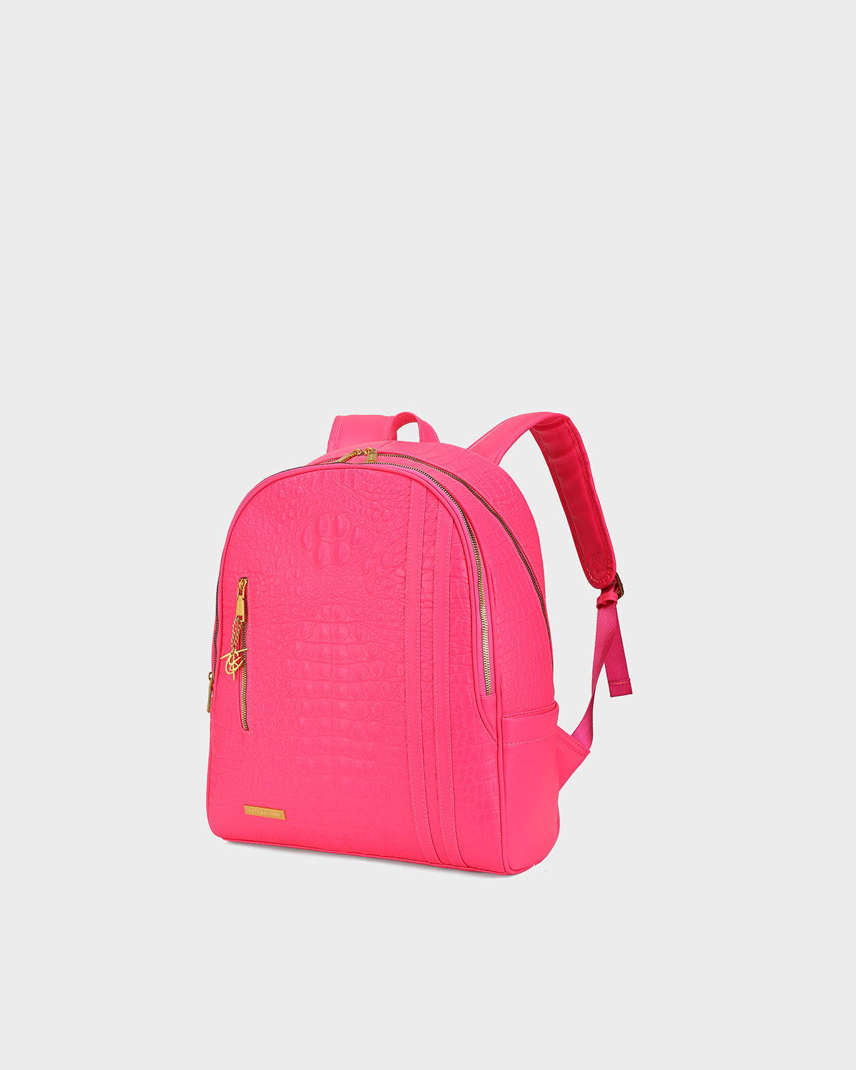 Statement Traveler Rolling Duffle Set in Neon Pink