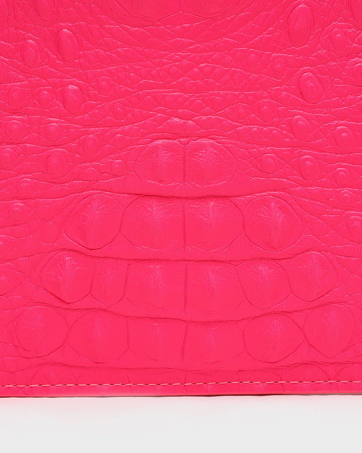 Apollo 2 Clutch Purse in Neon Pink