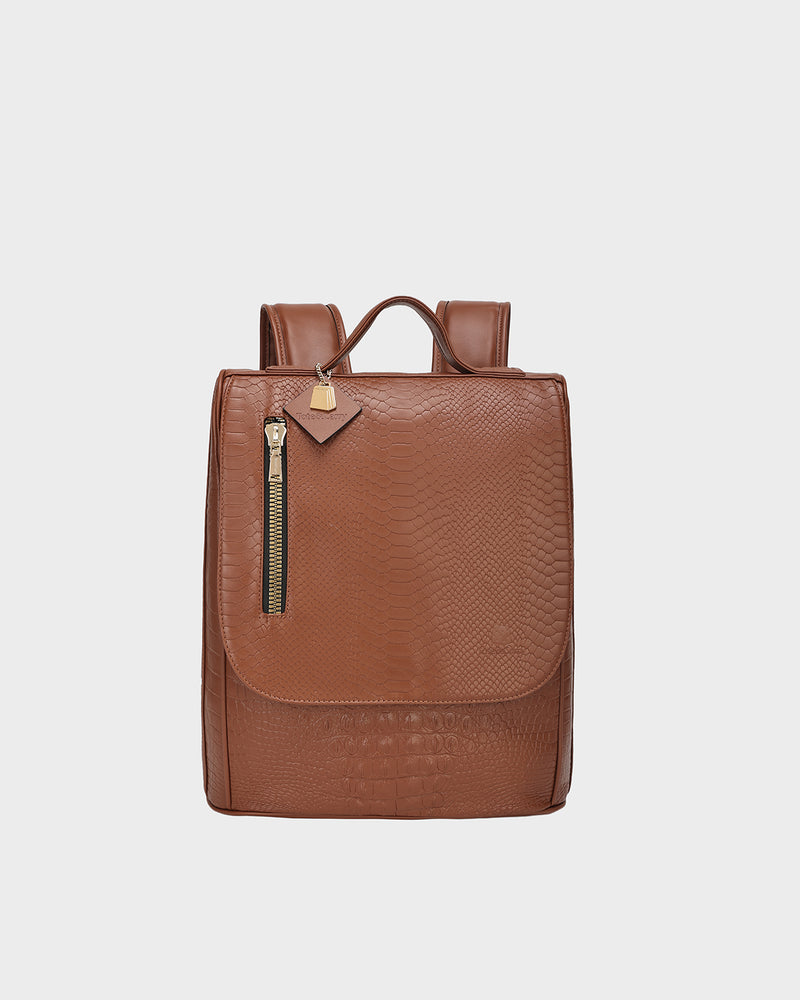 Statement Weekender Backpack in Caramel