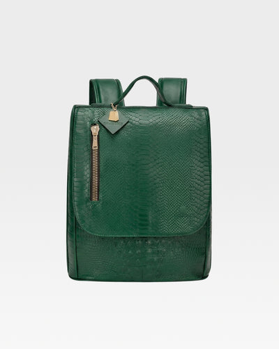 Statement Weekender Backpack in Emerald Green