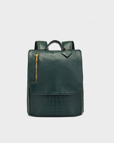 Statement Weekender Backpack in Emerald Green V2