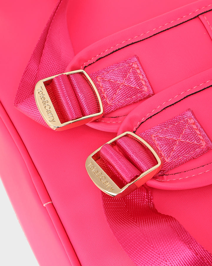 Statement Weekender Backpack in Neon Pink