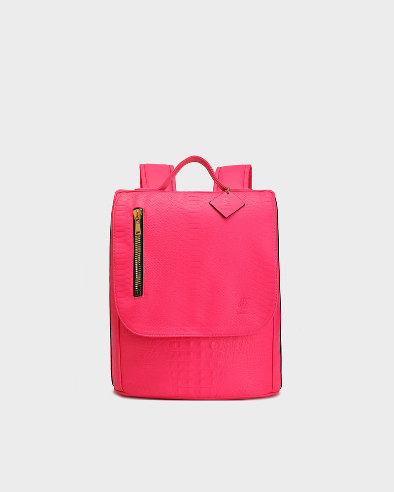 Statement Weekender Backpack in Neon Pink