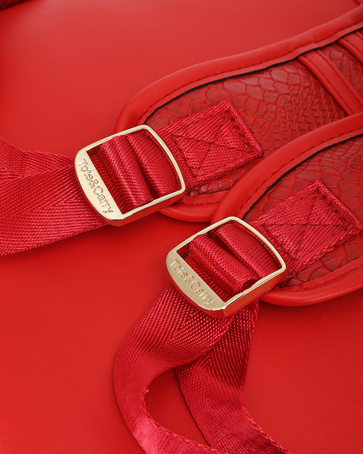 Statement Weekender Backpack in Red