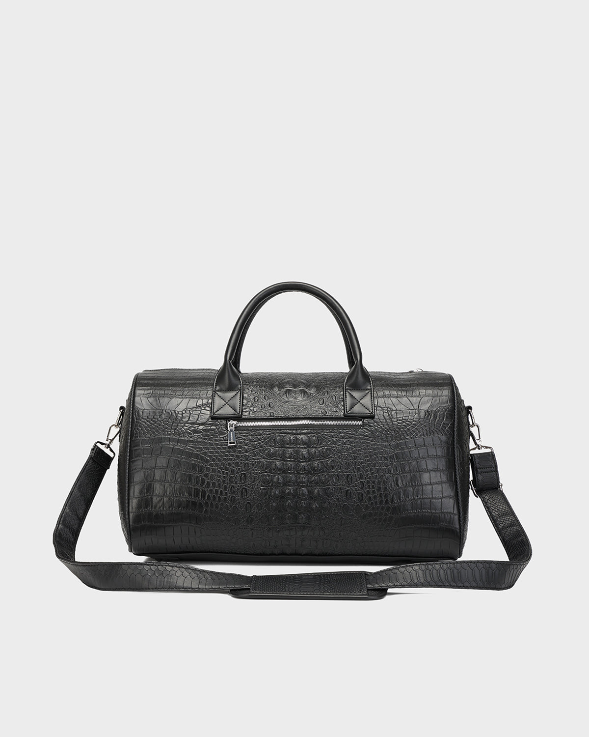 Statement Weekender Duffle Bag in Black