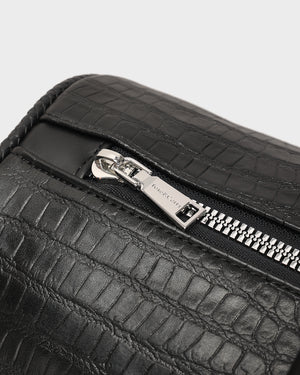 Statement Weekender Duffle Bag in Black