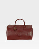 Statement Weekender Duffle Bag in Brown